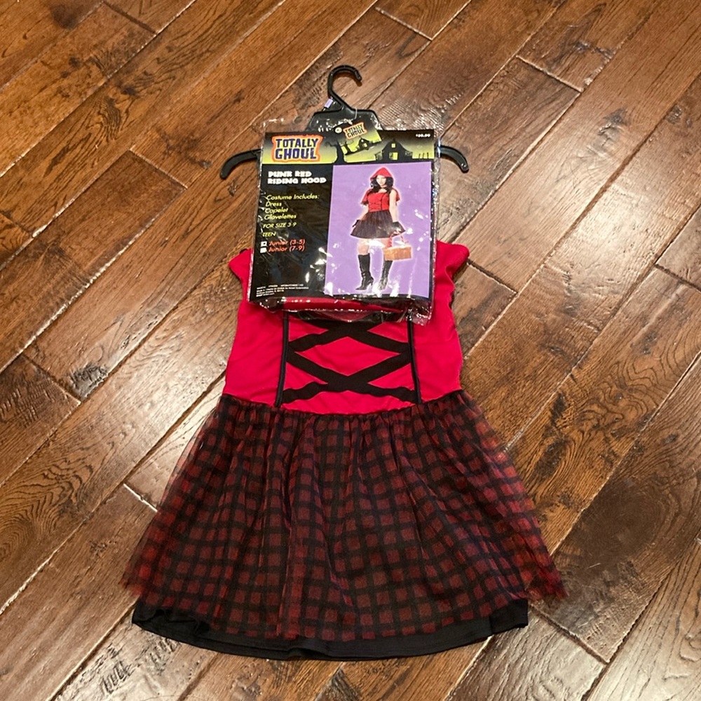 Totally Ghoul Punk Red Riding Hood Costume Size Junior (3-5)